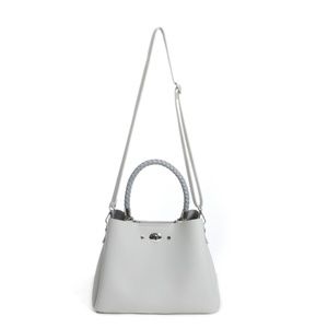 Light Grey Tote Bag with Top Handle & Crossbody